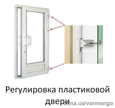 Регулировка пластиковой двери в Киеве. Замена уплотнителя и стеклопакетов.